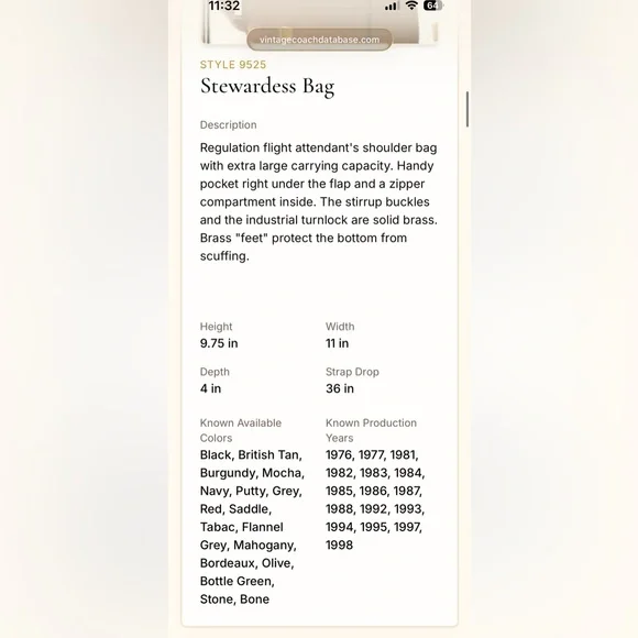 🖤 Vintage Coach Stewardess Crossbody Bag | Black |9525 | 2001 | Costa Rica - Picture 11 of 11